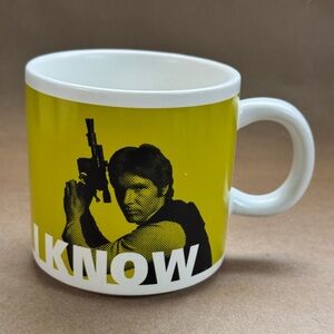 Hallmark Star Wars Han Solo “I Know” Green and White Coffee Mug. 14 fl oz.